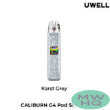 Uwell CALIBURN G4 1300mAh Pod System Starter Kit With 2 x 3ML Refillable CALIBURN GPP Integrated Coil Cartridge Pod