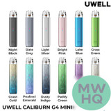 Uwell CALIBURN G4 Mini 1100mAh Pod System Starter Kit With 3ML Refillable CALIBURN GPP Integrated Coil Cartridge Pod