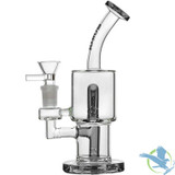 BoroTech Popular Glass Water Pipe Dab Rig With Double Slitted Cut Perc Designed By Calibear - 230 Grams - 7.5 Inches [TO005-S]