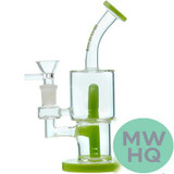 BoroTech Popular Glass Water Pipe Dab Rig With Double Slitted Cut Perc Designed By Calibear - 230 Grams - 7.5 Inches [TO005-S]