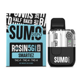 Half Bak'd Sumo Rosin Blend Delta THC-P + THC-H + THC-A Disposable Device 5G With LED Screen - Display of 5 - Smartiez (Indica)