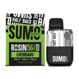 Half Bak'd Sumo Rosin Blend Delta THC-P + THC-H + THC-A Disposable Device 5G With LED Screen - Display of 5 - Chemdawg (Indica)