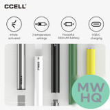 CCELL M3 Plus Dual Heat 350mAh Variable Voltage 510 Thread Rechargeable Battery With USB Adapter