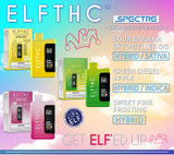 ELFTHC SPECTRE Delta THCA + THCX + THCJD + THCP + Liquid Diamond Infused Rechargeable Disposable With Digital Screen 8G - Display of 5