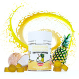 Crooked Creations by EXTRAX Delta-8 THC + THCP + THCH + Delta-10 THC + 9-HXY-THC + 10-HXY-THC + THCA Twisted Gummies 3500MG - 20ct Jar - Display of 6 Jars - Pina Colada Display