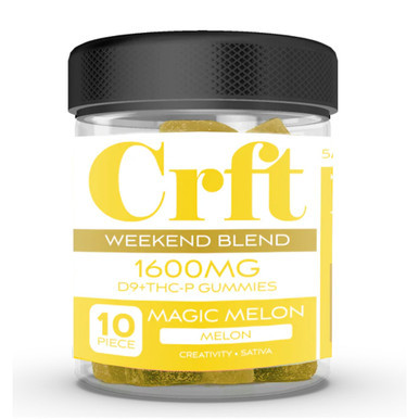 CRFT Cultivation Weekend Blend Delta 9 + Delta + THC-P + CBD + HHC Gummies 1600MG - 10ct Jar - Magic Melow (Sativa)