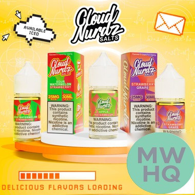 Cloud Nurdz Salts Tobacco-Free Nicotine Salt E-Liquid 30ML