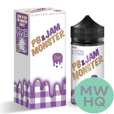 PB & Jam Monster Synthetic Nicotine E-Liquid 100ML