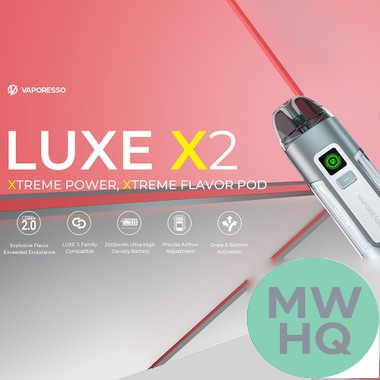Vaporesso Luxe X2 2000mAh Pod System Starter Kit With 2 x 5ML Luxe X Series Mesh Pod