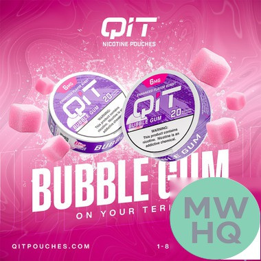 QIT Enhanced Flavor Burst Tobacco-Free Nicotine Pouches - 20 Pouches Per Can - Pack of 5 Cans