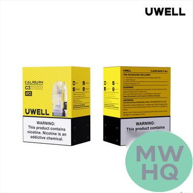Uwell Caliburn G3 3ML Refillable Replacement Integrated Coil Cartridge Pod - Pack of 4