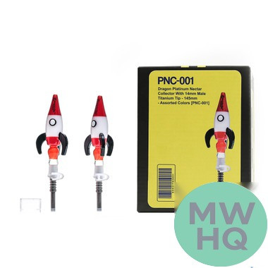 Dragon Platinum Nectar Collector With 14MM Male Titanium Tip - 145MM - Assorted Colors [PNC-001] (MSRP $30.00)