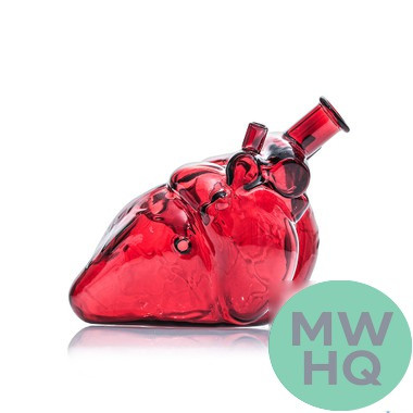 Dragon Glass Anatomical Heart Hand Pipe - 145 Grams - 3.5 Inches - Assorted Colors [DGH-064] (MSRP $12.00)