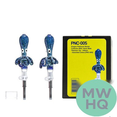 Dragon Platinum Nectar Collector With 14MM Male Titanium Tip - 145MM - Assorted Colors [PNC-005] (MSRP $30.00)