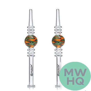 Dragon Platinum Nectar Collector With 14MM Male Titanium Tip - 200MM - Assorted Colors [PNC-009] (MSRP $10.00)