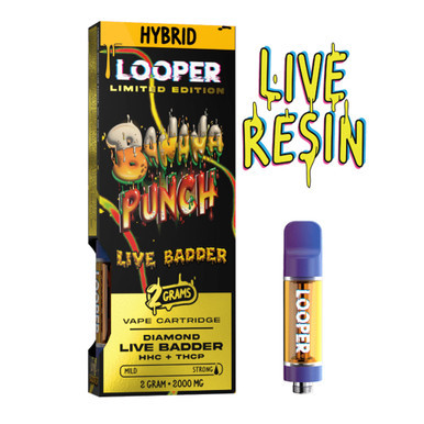 Looper Limited Edition Delta Diamond Live Badder + HHC + THCP Vape Cartridge 2G - Display of 5 (MSRP $25.99 Each)