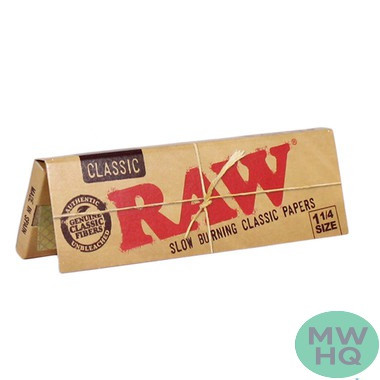 RAW Rolling Papers - 1 1/4 Size - 24 Pack