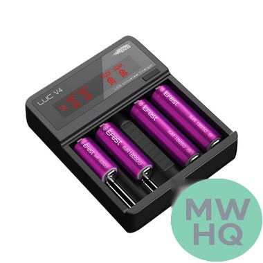 Efest LUC V4 - Quad Slot LCD Battery Charger With Car Charger