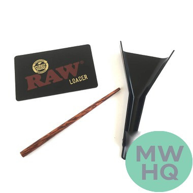 RAW Cone Loader For Lean and 1 1/4 With Bamboo Poker
