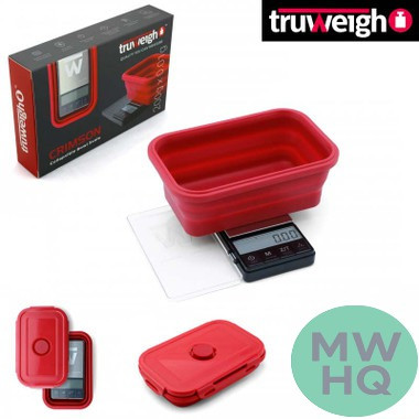 Truweigh CRIMSON Collapsible Bowl Scale 200g x 0.01g