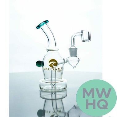 Tsunami Glass Water Pipe Rig Mini Egg - 6 Inches - 152 Grams
