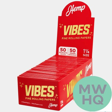 Vibes Rolling Papers - 1.25 Inch - Pack of 50
