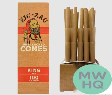 Zig-Zag Unbleached Paper Cones - Pack of 100