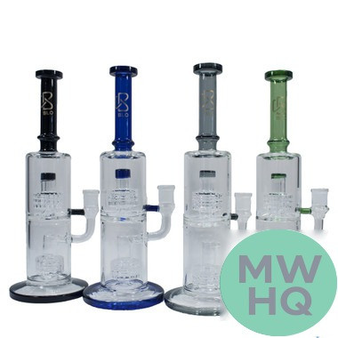 BLO Glass Water Pipe With 2 Matrix Perc - 644 Grams - 11.85 Inches [G12-5]