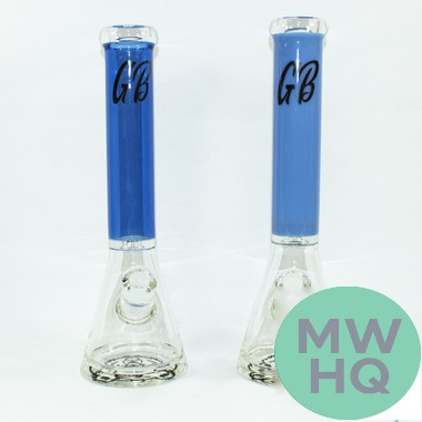 GB Glass Water Pipe Full Color With Thick Base - 15 Inches - 1073 Grams