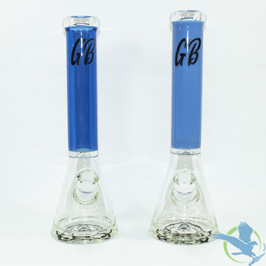 GB Glass Water Pipe Full Color With Thick Base - 15 Inches - 1073 Grams