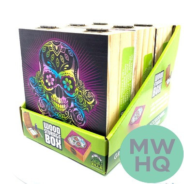 Smokezilla Wood Storage Box - Assorted Designs - Display of 3