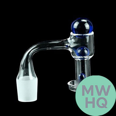 Dragon Glass Quartz Banger With Terp Slurper Vacuum With 3 Terp Pearls & Frosted Joint - 90 Degree Angle [DQF-011]