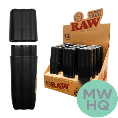 RAW Three Tree Triple Pre-Roll Case - Display of 12