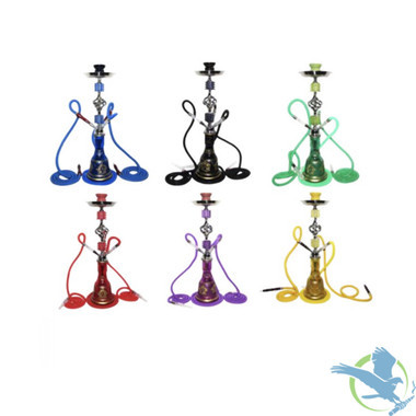 Zebra Smoke Sharing 22 Inch Triple Hose Hookah - Assorted Colors