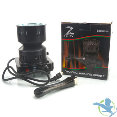 Zebra Shishana Charcoal Burner With Handle