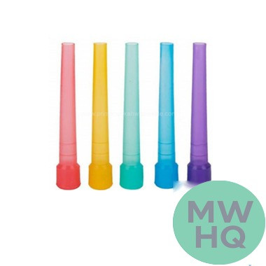Zebra Super Male Hookah Tips - Assorted Colors - Pack of 50