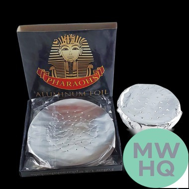 Pharaohs Pre-Cut Pre-Punched Round Aluminum Hookah Foil - Pack of 100 [F1901]