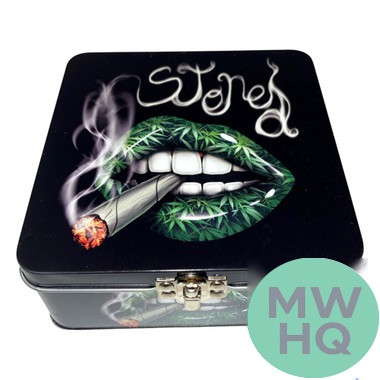 Smokezilla Metal Printed Storage Box With Rolling Tray - Assorted Designs - Display of 6