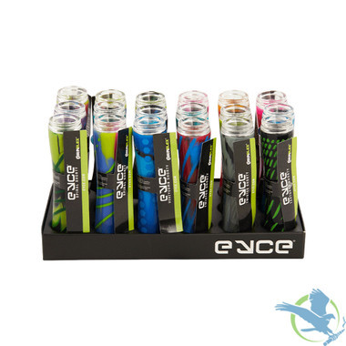 Eyce Oraflex Shorty Platinum Cured Silicone One-Hitter Pipe - Assorted Colors - Display of 18