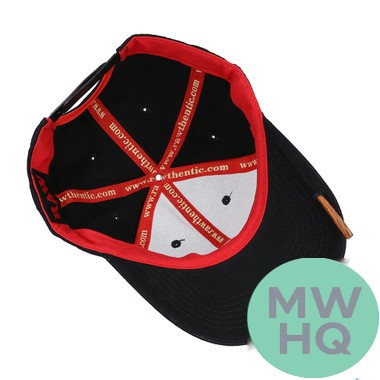 RAW Classic Brim Red On Black Baseball Cap