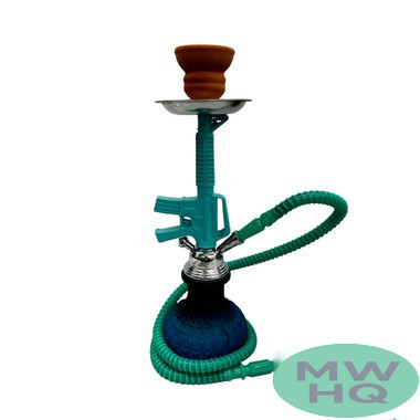 Zebra Smoke M16 Pumpkin Base 14 Inch Single Hose Hookah - Assorted Colors