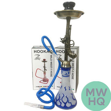 Zebra Smoke Wild West 21 Inch Single Hose Hookah - Assorted Colors