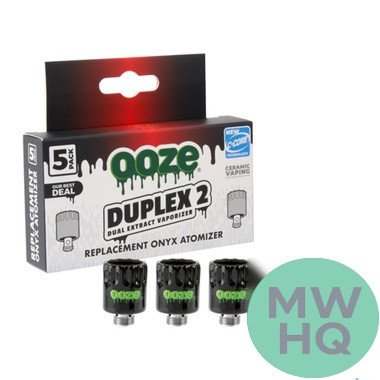 Ooze Duplex 2 Onyx Replacement Atomizer - Pack of 5