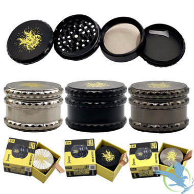 Shredder Large Grinder Diamond Grip Design - Style 6 - 67mm - 4 Part - Assorted Colors