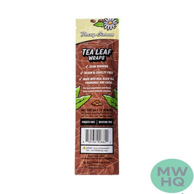Blazy Susan Tea Leaf Wraps Tobacco & Nicotine Free Vegan - Pack of 2 - Display of 25 Packs