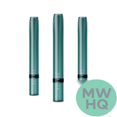 VESSEL Air Glass One Hitter Dry Herb Chillum Hand Pipe - Pack of 3