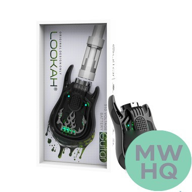 Lookah Guitar 350mAh VV 510 Cartridge Preheat Device Battery - Display of 5