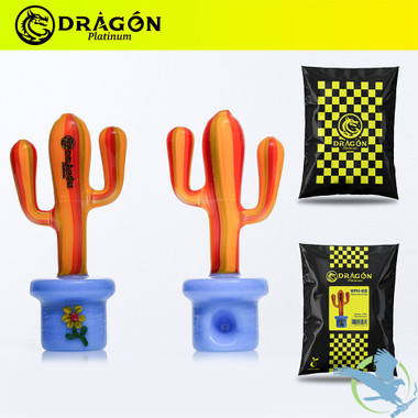 Dragon Platinum Cactus Glass Hand Pipe - 110 Grams - 6 Inches - Assorted Colors [WPH-406]