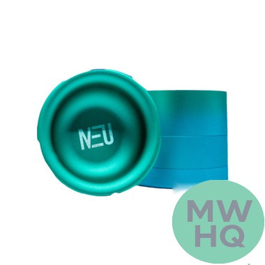 Neu Dry Herb Aluminum Grinder With Ashtray & Storage Top - 63 mm - 4 Parts