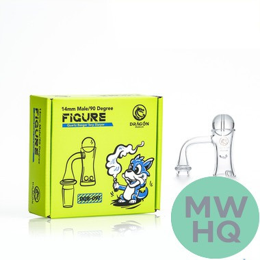 Dragon Platinum Figure Quartz Banger Terp Slurper Spinner Kit - 90 Degree [DQB-097]